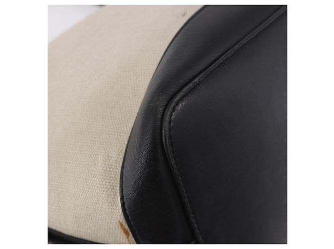Céline Borsa CELINE Cabas De France in tela e pelle 2way Beige Oro Auth 188436 D'oro - vista 16