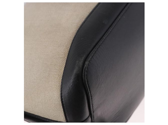 Céline Borsa CELINE Cabas De France in tela e pelle 2way Beige Oro Auth 188436 D'oro - vista 18