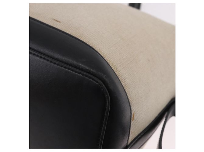 Céline Borsa CELINE Cabas De France in tela e pelle 2way Beige Oro Auth 188436 D'oro - vista 19