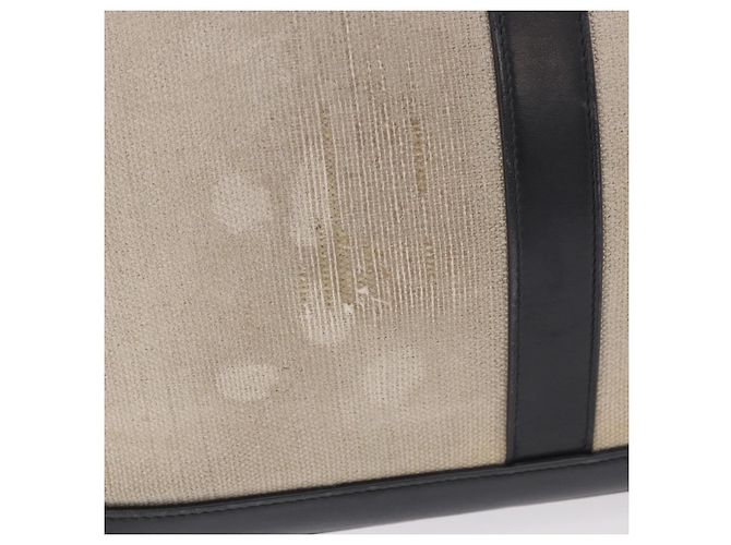 Céline Borsa CELINE Cabas De France in tela e pelle 2way Beige Oro Auth 188436 D'oro - vista 4