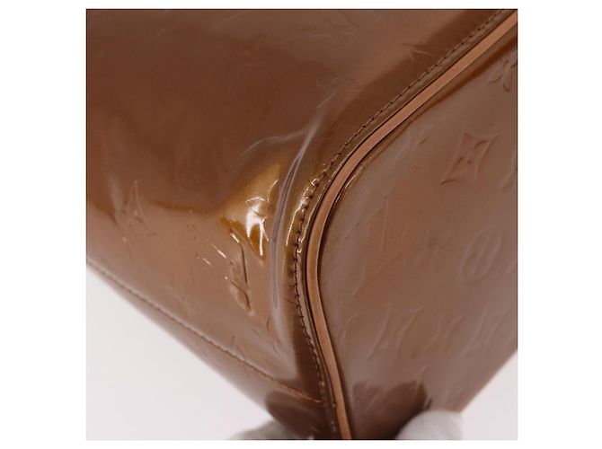 LOUIS VUITTON Bolso Monogram Vernis Houston Bronze M91122 LV Auth 188786A Bronce - vista 15