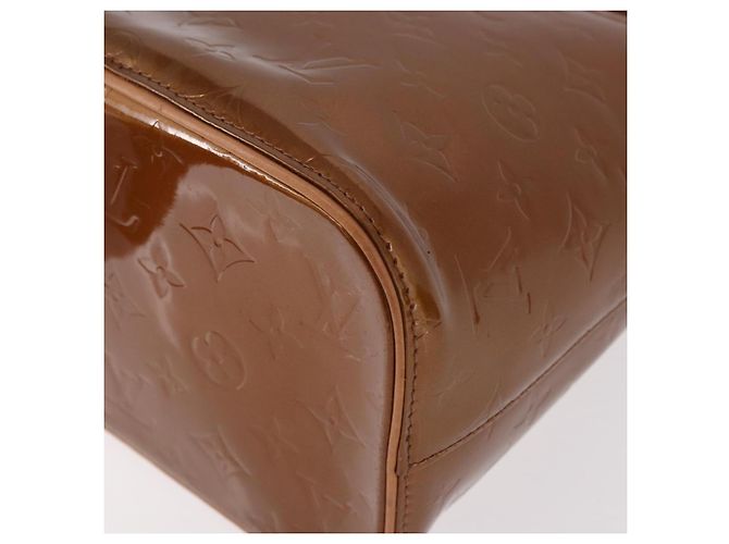LOUIS VUITTON Bolso Monogram Vernis Houston Bronze M91122 LV Auth 188786A Bronce - vista 16
