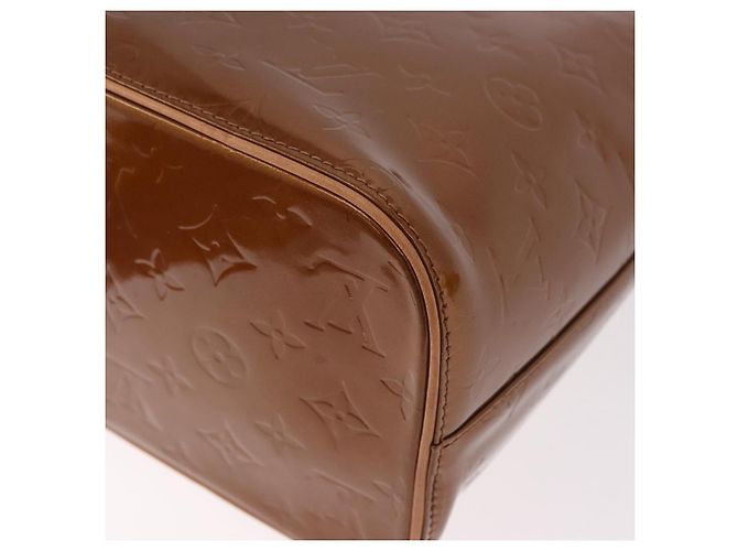 LOUIS VUITTON Bolso Monogram Vernis Houston Bronze M91122 LV Auth 188786A Bronce - vista 18