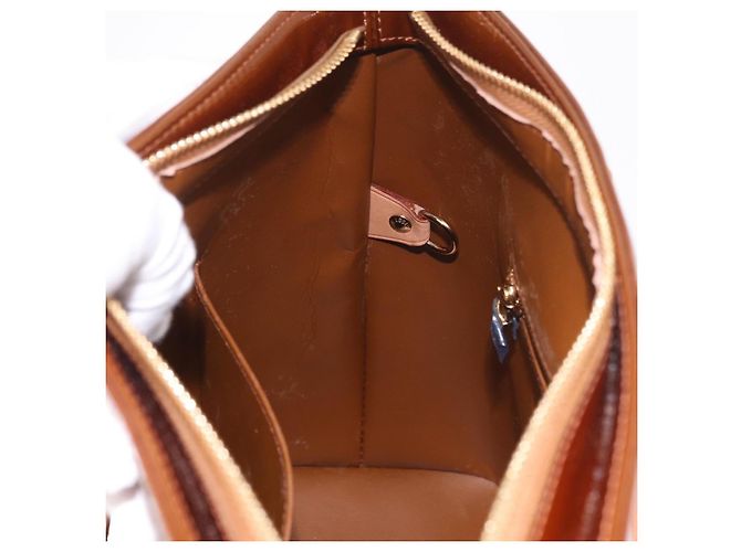LOUIS VUITTON Bolso Monogram Vernis Houston Bronze M91122 LV Auth 188786A Bronce - vista 20