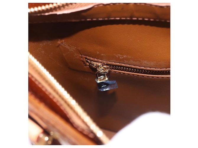 LOUIS VUITTON Bolso Monogram Vernis Houston Bronze M91122 LV Auth 188786A Bronce - vista 21
