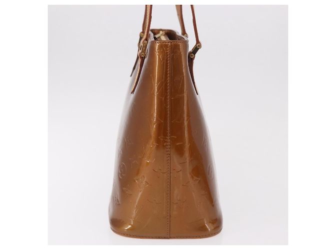 LOUIS VUITTON Bolso Monogram Vernis Houston Bronze M91122 LV Auth 188786A Bronce - vista 3