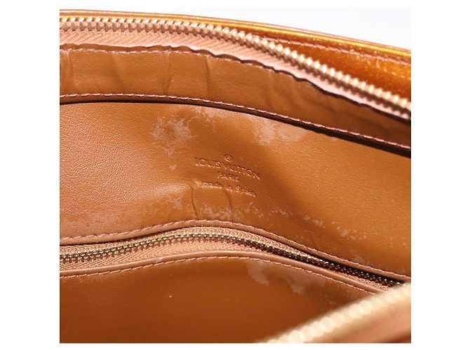 LOUIS VUITTON Bolso Monogram Vernis Houston Bronze M91122 LV Auth 188786A Bronce - vista 9