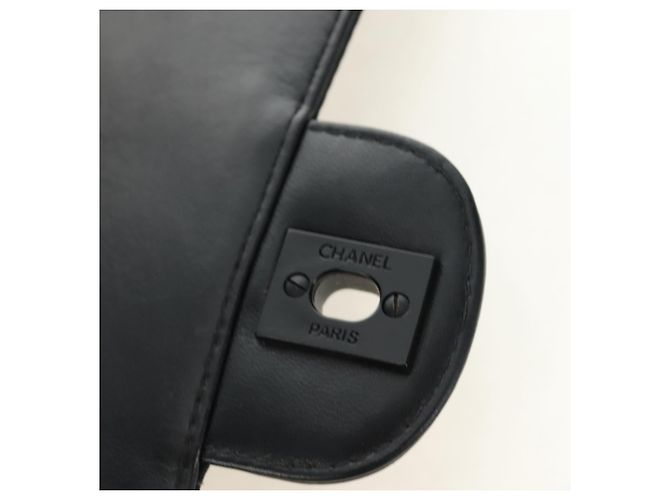 CHANEL Choco Bar Chain New Travel Line Bag Canvas Black CC Auth 187224SAV Nero - vista 21