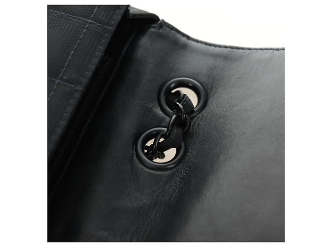 CHANEL Choco Bar Chain New Travel Line Bag Canvas Black CC Auth 187224SAV Nero - vista 22