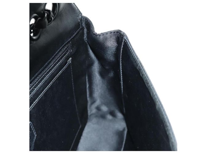 CHANEL Choco Bar Chain New Travel Line Bag Canvas Black CC Auth 187224SAV Nero - vista 24