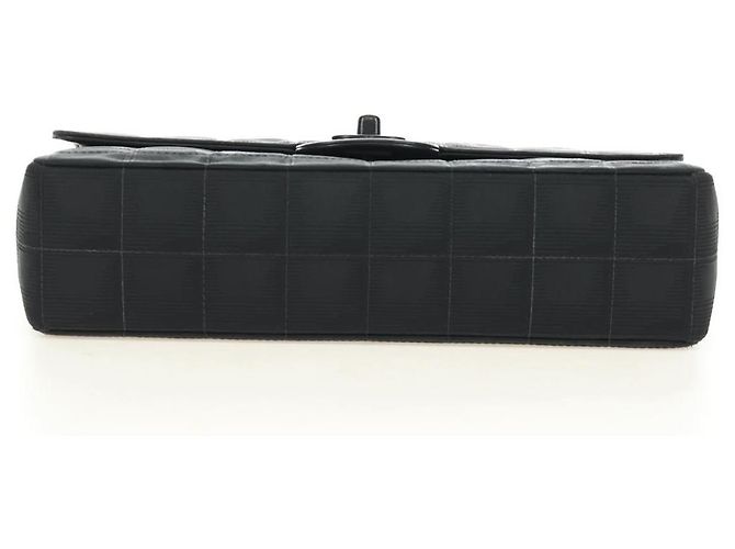 CHANEL Choco Bar Chain New Travel Line Bag Canvas Black CC Auth 187224SAV Nero - vista 5