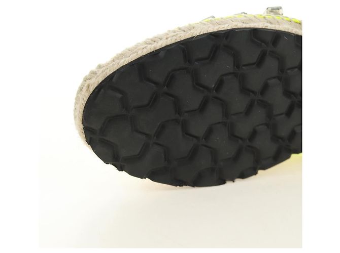 Sandali Espadrilles Bijou LOEWE in tela Verde Neon Auth 186240M - vista 15