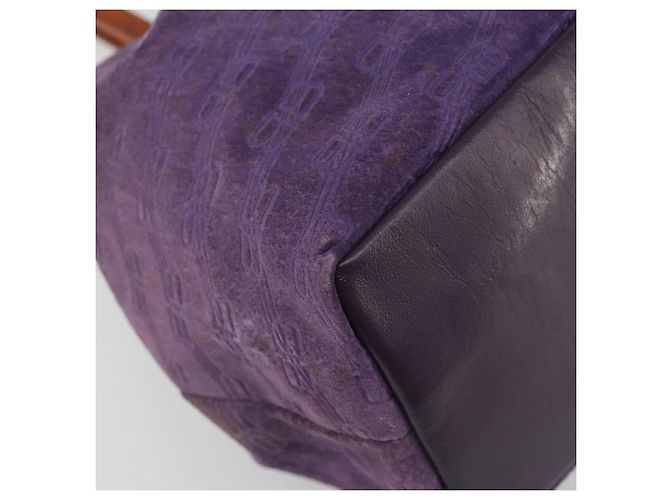 BALENCIAGA Handtasche Wildleder Violett Silber Auth yk20590 - Ansicht 14