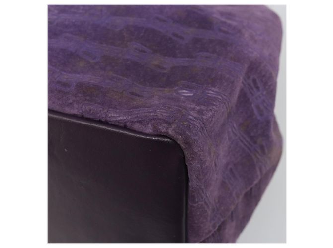 BALENCIAGA Handtasche Wildleder Violett Silber Auth yk20590 - Ansicht 15