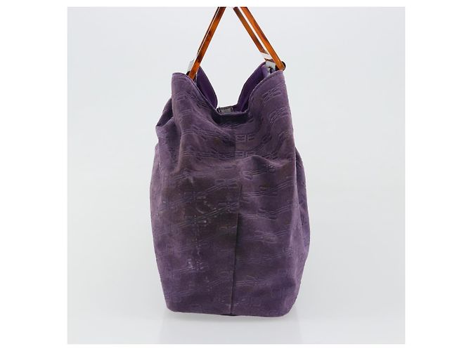 BALENCIAGA Handtasche Wildleder Violett Silber Auth yk20590 - Ansicht 3