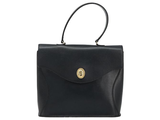 Borsa Christian Dior in pelle blu navy e oro Autentica 188236A D'oro - vista 13