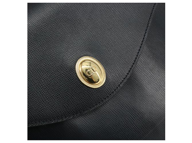Borsa Christian Dior in pelle blu navy e oro Autentica 188236A D'oro - vista 18