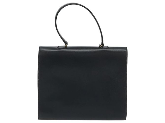 Borsa Christian Dior in pelle blu navy e oro Autentica 188236A D'oro - vista 2