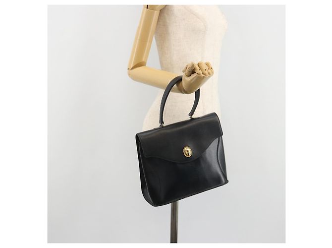 Borsa Christian Dior in pelle blu navy e oro Autentica 188236A D'oro - vista 24