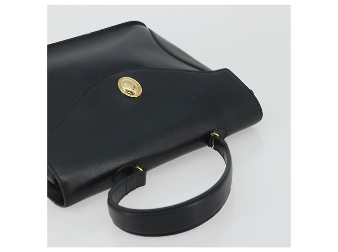 Borsa Christian Dior in pelle blu navy e oro Autentica 188236A D'oro - vista 6