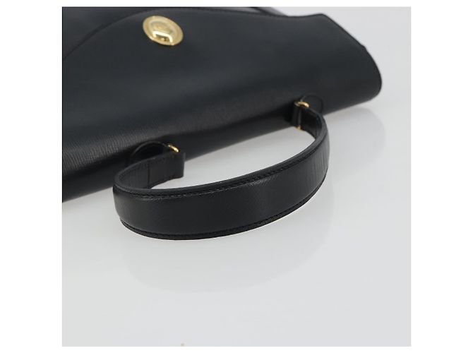 Borsa Christian Dior in pelle blu navy e oro Autentica 188236A D'oro - vista 7