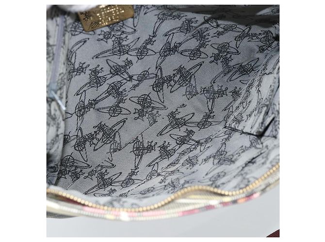 Borsa a Spalla Vivienne Westwood PVC Rosa Oro Auth 187441V D'oro - vista 12