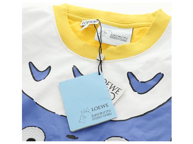 LOEWE �~ Ghibli Totoro T-Shirt Medium Totoro Cotton Yellow Auth 167432SM Amarillo - vista 13