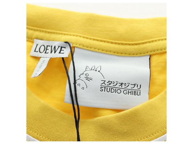 LOEWE �~ Ghibli Totoro T-Shirt Medium Totoro Cotton Yellow Auth 167432SM Amarillo - vista 14