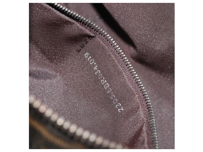 FENDI Zucca Canvas Mamma Baguette Shoulder Bag Black Silver Brown Auth 187689SAM Castaño Negro Plata - vista 11