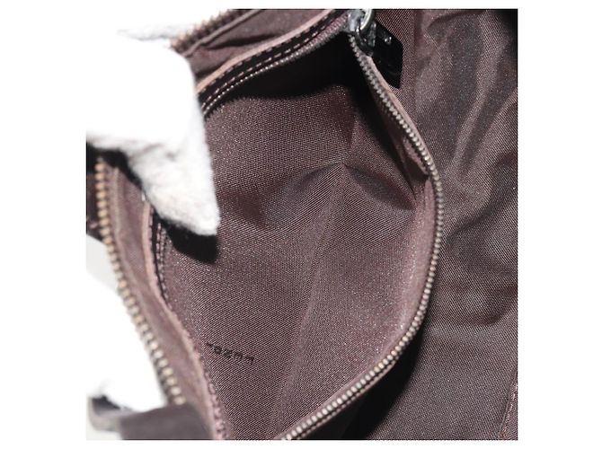 FENDI Zucca Canvas Mamma Baguette Shoulder Bag Black Silver Brown Auth 187689SAM Castaño Negro Plata - vista 26