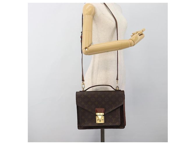 LOUIS VUITTON Borsa Monogram Monceau 28 M51185 LV Auth ka4910 Monogramma - vista 29
