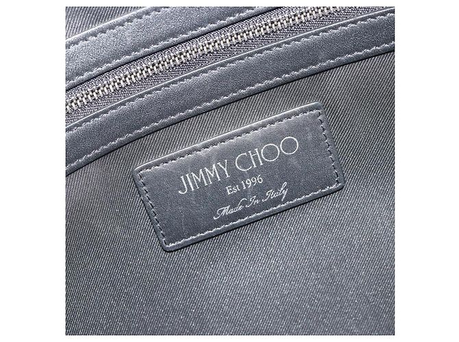 Jimmy Choo Studs Tote Bag Leder Weiß Silber Auth BA13552 - Ansicht 10