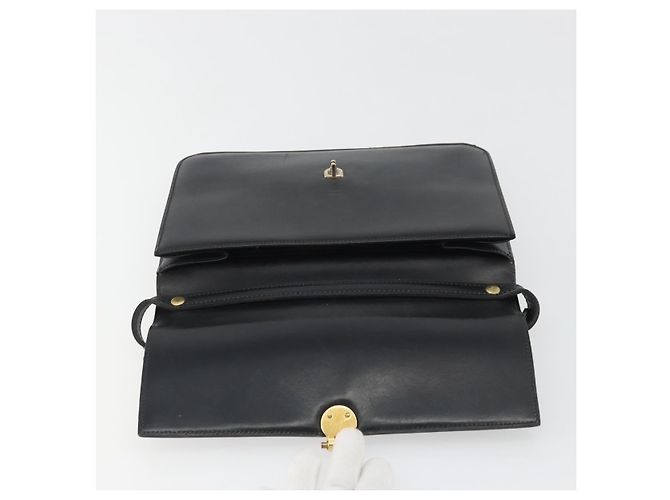 Borsa a Spalla Christian Dior in Pelle Nera e Oro Auth 188255 Nero D'oro - vista 10
