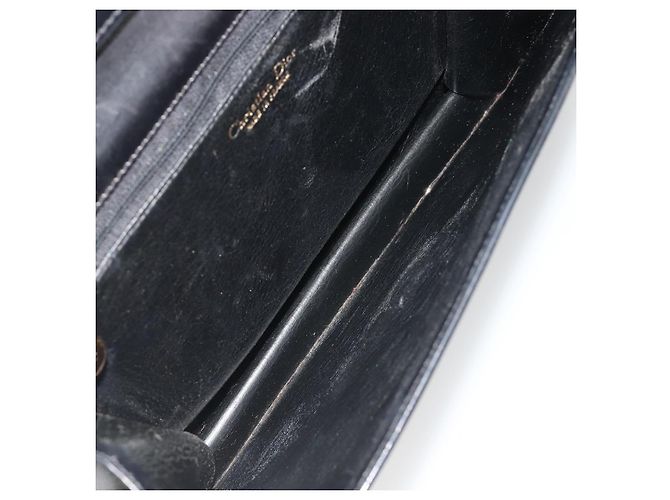 Borsa a Spalla Christian Dior in Pelle Nera e Oro Auth 188255 Nero D'oro - vista 11