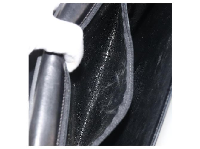 Borsa a Spalla Christian Dior in Pelle Nera e Oro Auth 188255 Nero D'oro - vista 12