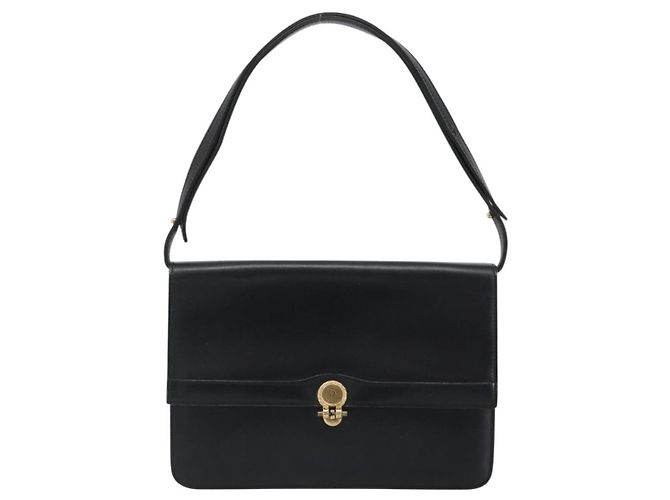 Borsa a Spalla Christian Dior in Pelle Nera e Oro Auth 188255 Nero D'oro - vista 13