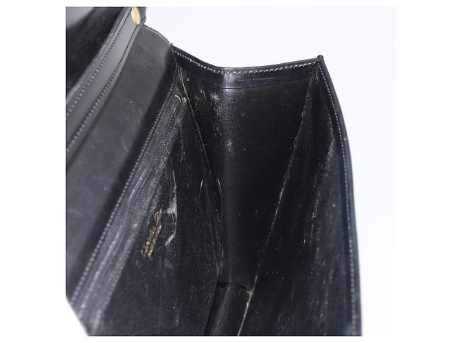 Borsa a Spalla Christian Dior in Pelle Nera e Oro Auth 188255 Nero D'oro - vista 19