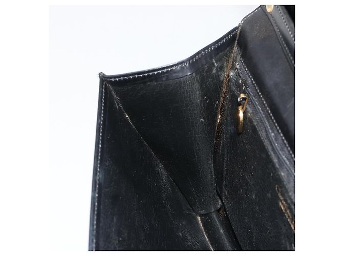 Borsa a Spalla Christian Dior in Pelle Nera e Oro Auth 188255 Nero D'oro - vista 20