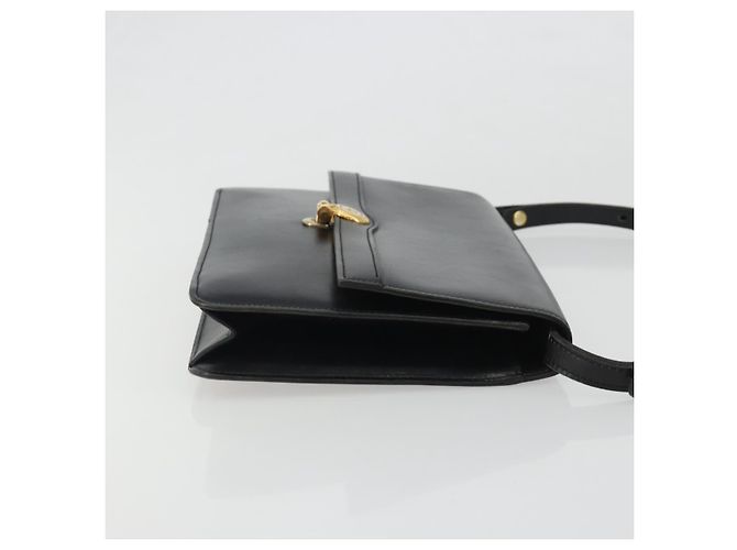 Borsa a Spalla Christian Dior in Pelle Nera e Oro Auth 188255 Nero D'oro - vista 3