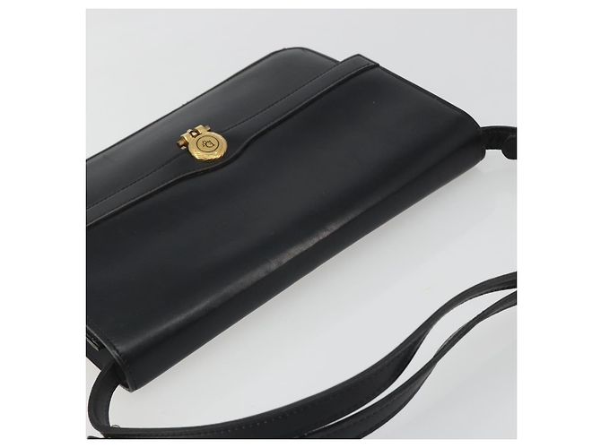 Borsa a Spalla Christian Dior in Pelle Nera e Oro Auth 188255 Nero D'oro - vista 6
