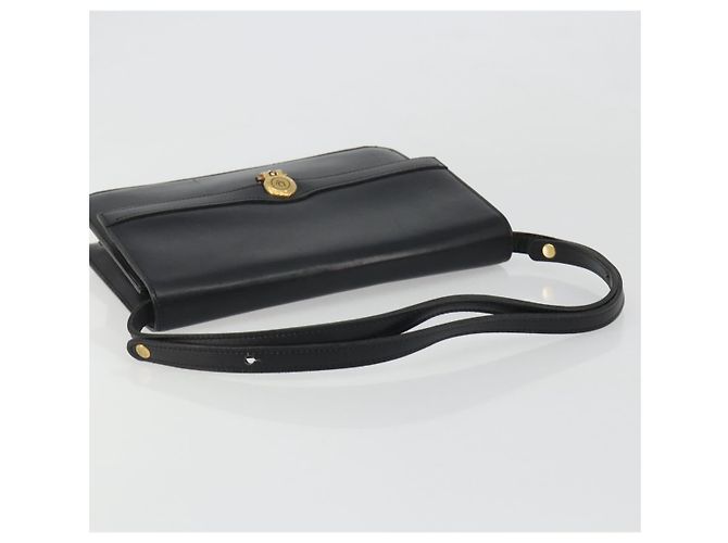 Borsa a Spalla Christian Dior in Pelle Nera e Oro Auth 188255 Nero D'oro - vista 7