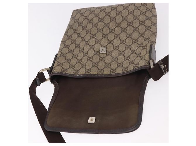 GUCCI GG Supreme Shoulder Bag PVC Beige Gold 223666 Auth 188468 Golden - view 10