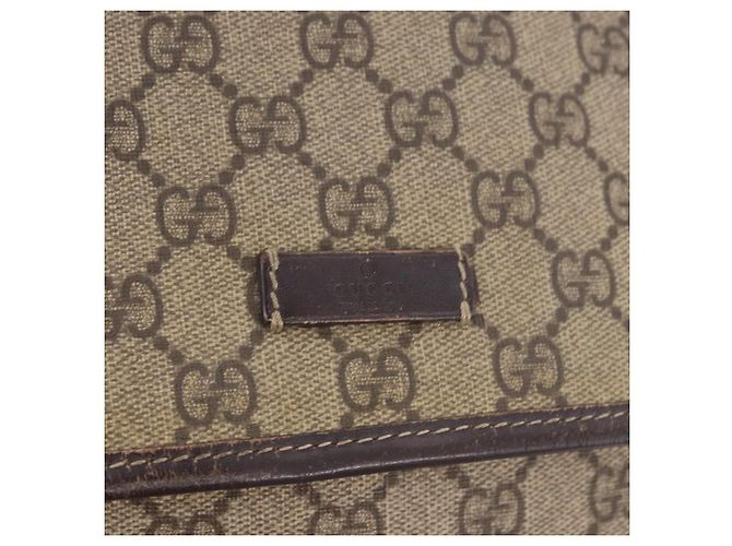 GUCCI GG Supreme Shoulder Bag PVC Beige Gold 223666 Auth 188468 Golden - view 17