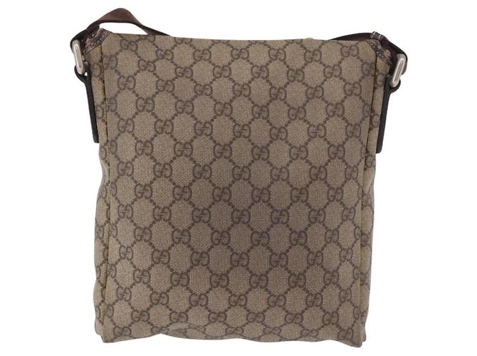 GUCCI GG Supreme Shoulder Bag PVC Beige Gold 223666 Auth 188468 Golden - view 2