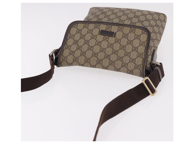 GUCCI GG Supreme Shoulder Bag PVC Beige Gold 223666 Auth 188468 Golden - view 6