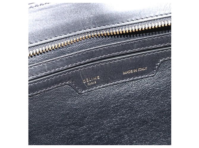 Céline Borsa Trapeze CELINE in pelle 2way Blu Oro Auth ka4960V D'oro - vista 22