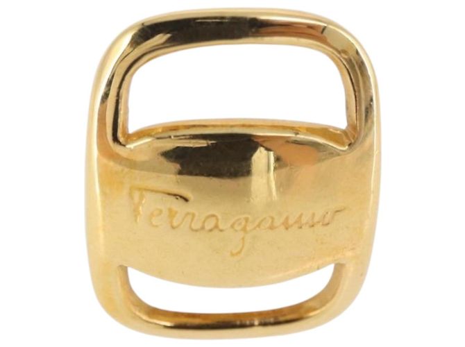 Orecchini Salvatore Ferragamo Vala in metallo oro Autentico am11968V D'oro - vista 2