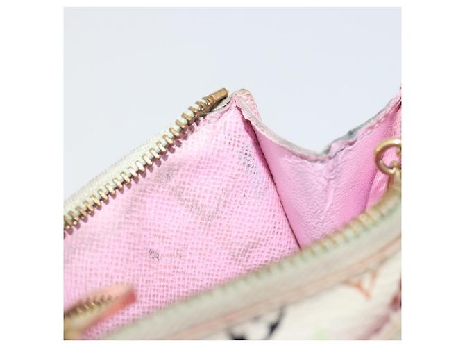 LOUIS VUITTON Monogram Multicolor Pochette Cles NM Purse M93734 Auth 187314 White - view 12