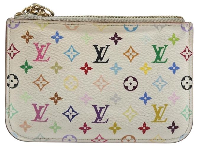 LOUIS VUITTON Monogram Multicolor Pochette Cles NM Purse M93734 Auth 187314 White - view 13