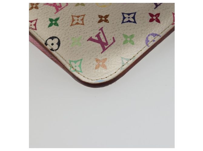 LOUIS VUITTON Monogram Multicolor Pochette Cles NM Purse M93734 Auth 187314 White - view 14